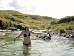 Sharon Swimming In The Lotheni River