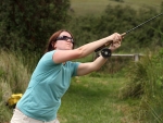 Sharon Learning To Cast A Fly Rod