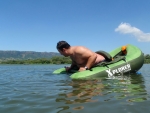 Nick Testing His Float Tube