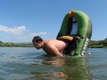 Nick Testing His Float Tube
