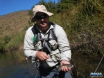Nick Nortje with a small rainbow trout
