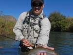 Nick Nortje with a wild rainbow trout