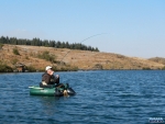 Dave landing a fish