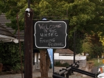 Welcome sign outside of the Himeville Arms