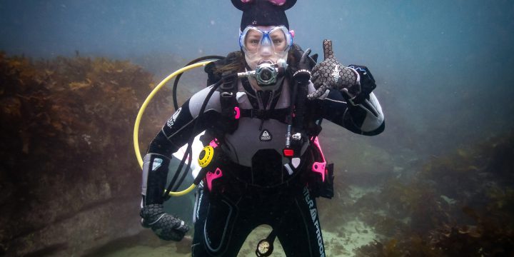 Shelley Beach Showing Off (Diving as Minnie Mouse)